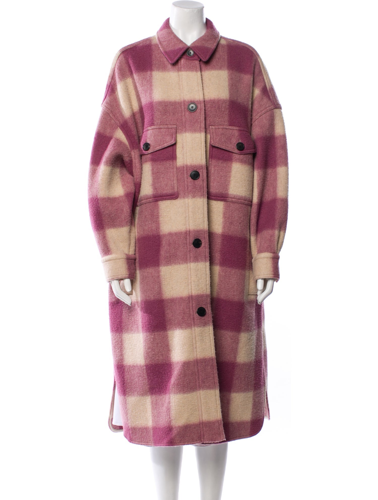 Étoile Isabel Marant Plaid Print Trench Coat