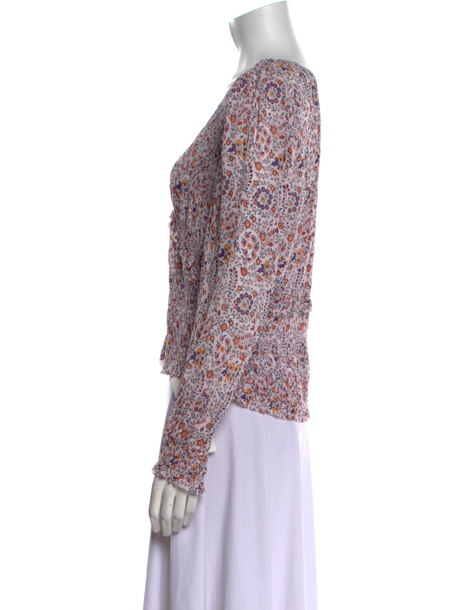 Étoile Isabel Marant Floral Print V-Neck Blouse