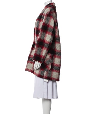 Étoile Isabel Marant Wool Plaid Print Coat