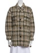 Étoile Isabel Marant Wool Plaid Print Peacoat