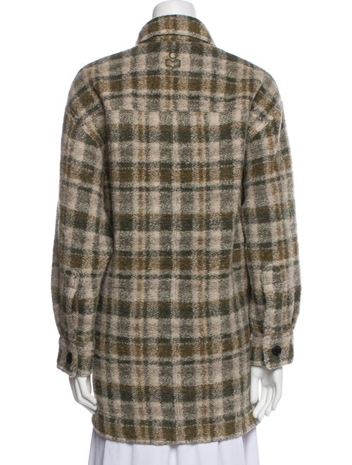 Étoile Isabel Marant Wool Plaid Print Peacoat