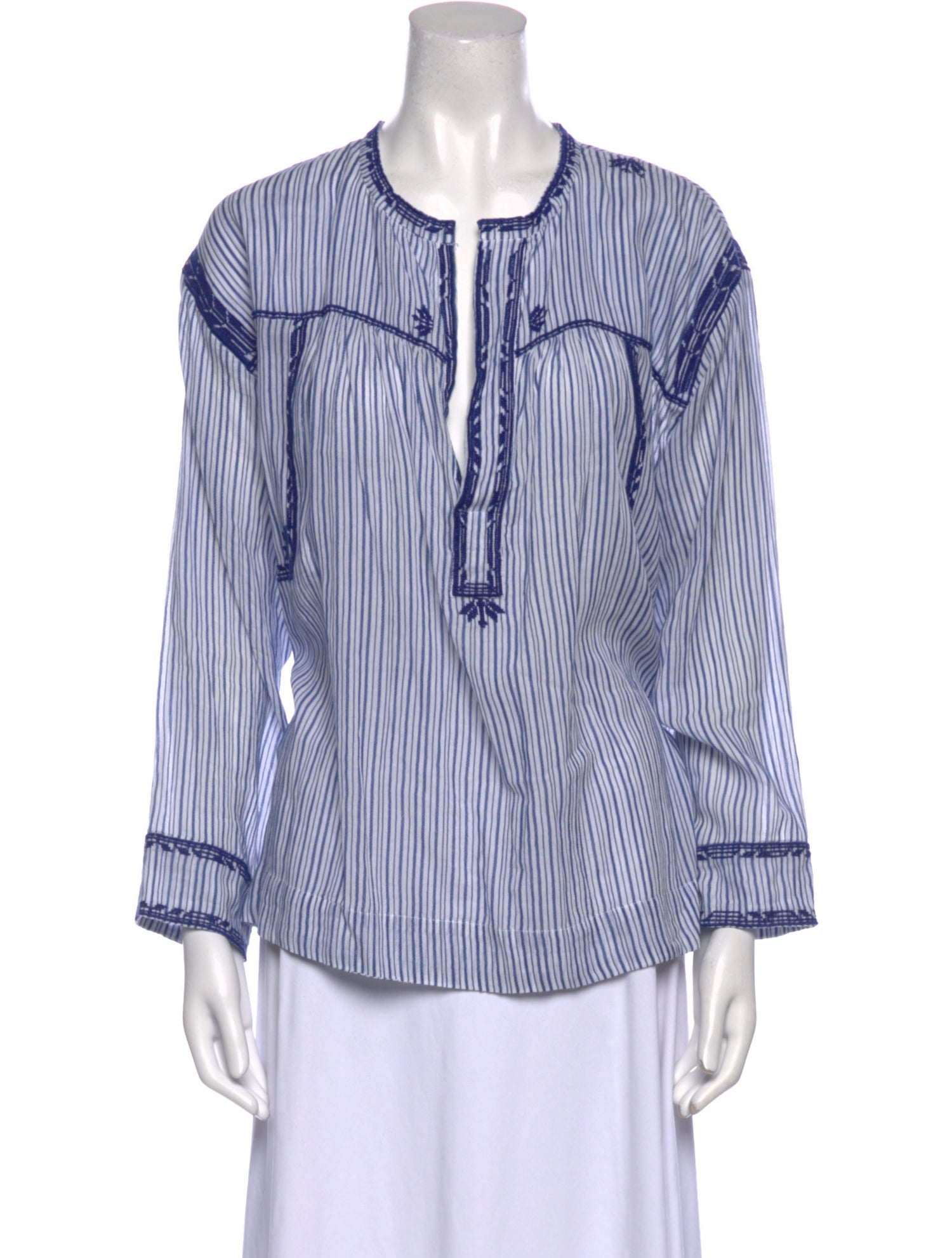 Étoile Isabel Marant Striped Crew Neck Blouse