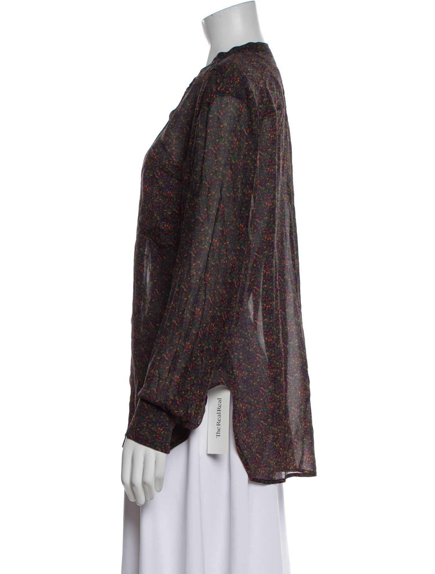Étoile Isabel Marant Floral Print Mock Neck Blouse