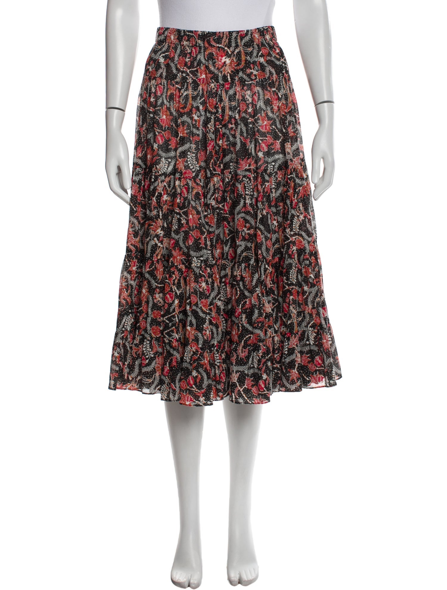 Étoile Isabel Marant Floral Print Midi Length Skirt