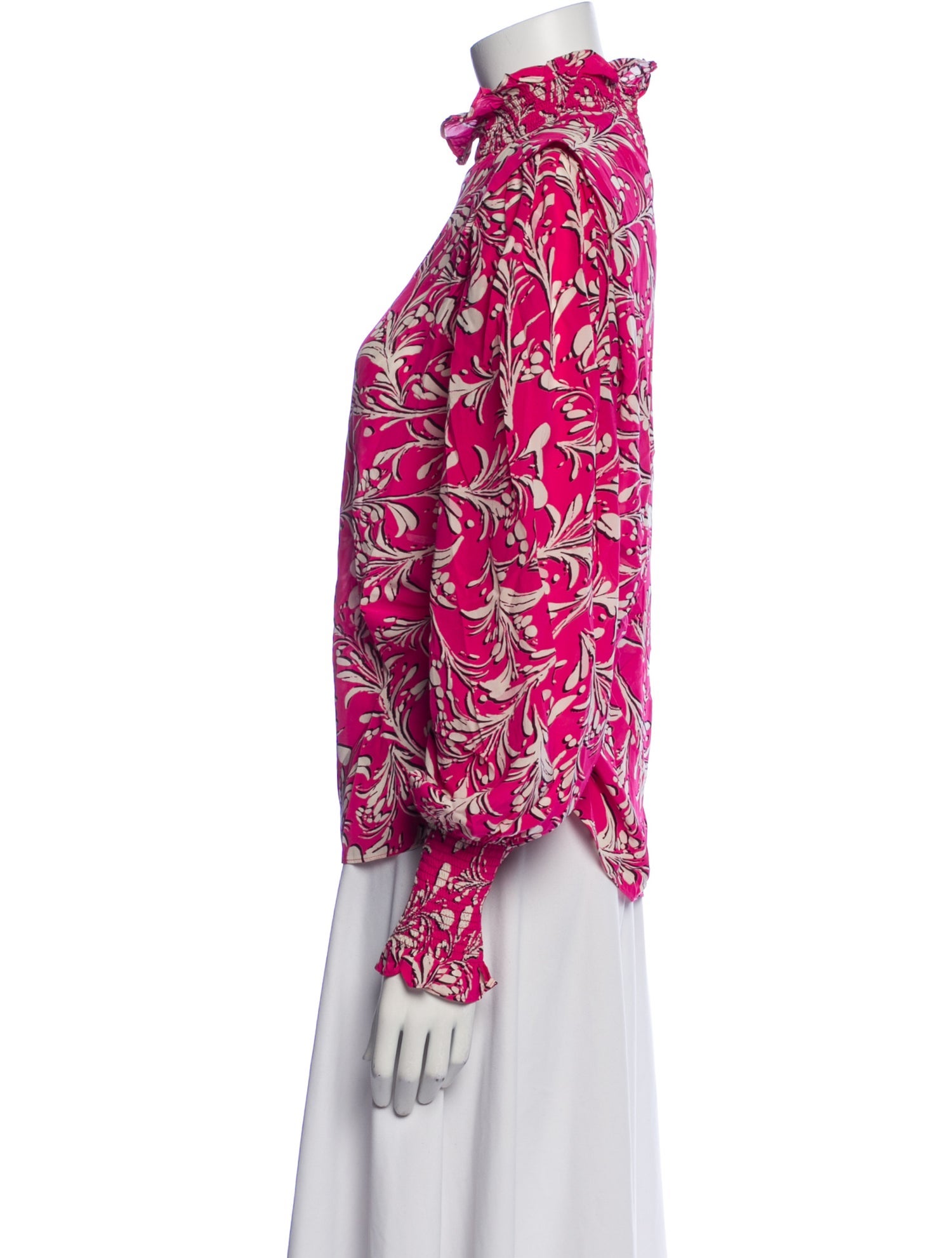 Étoile Isabel Marant Floral Print Mock Neck Blouse