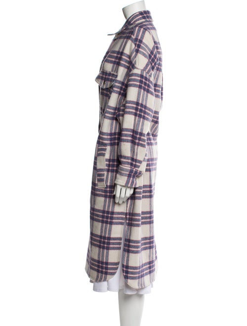 Étoile Isabel Marant Virgin Wool Plaid Print Coat