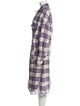 Étoile Isabel Marant Virgin Wool Plaid Print Coat