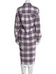 Étoile Isabel Marant Virgin Wool Plaid Print Coat