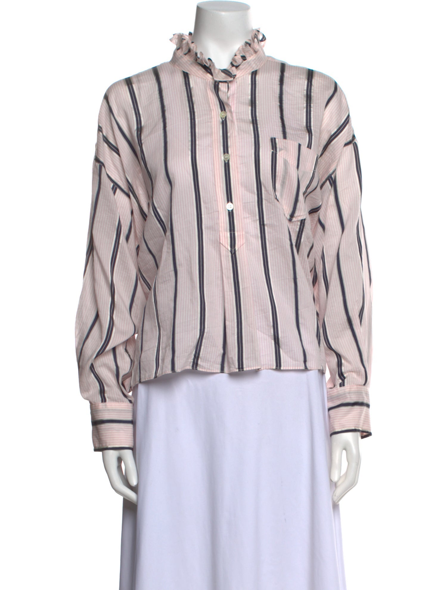 Étoile Isabel Marant Striped Long Sleeve Button-Up Top