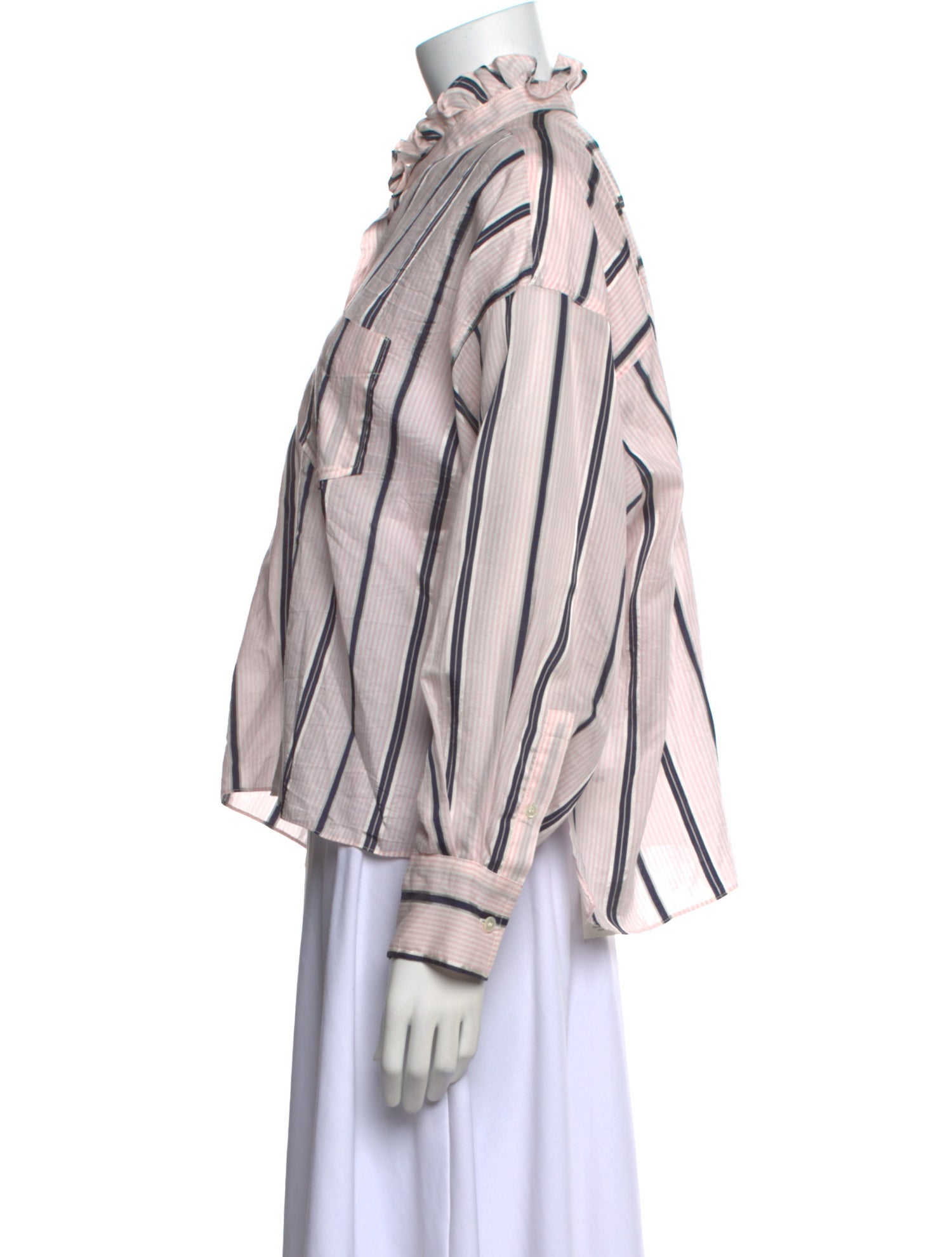 Étoile Isabel Marant Striped Long Sleeve Button-Up Top