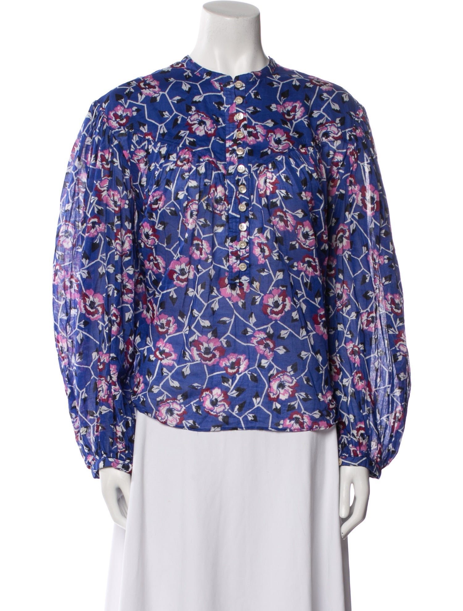 Étoile Isabel Marant Floral Print Crew Neck Blouse