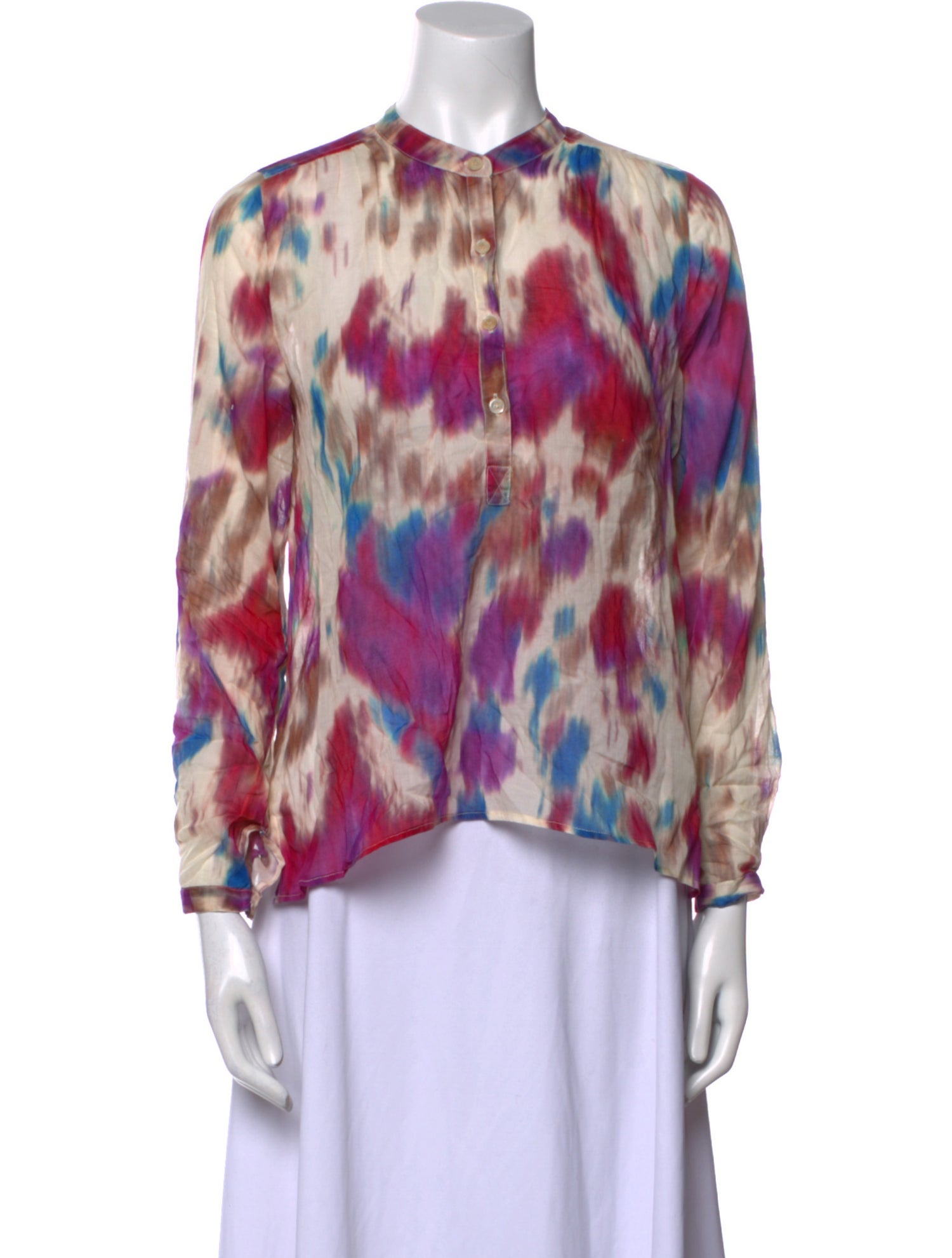 Étoile Isabel Marant Tie-Dye Print Crew Neck Blouse