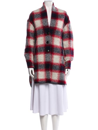 Étoile Isabel Marant Wool Plaid Print Coat