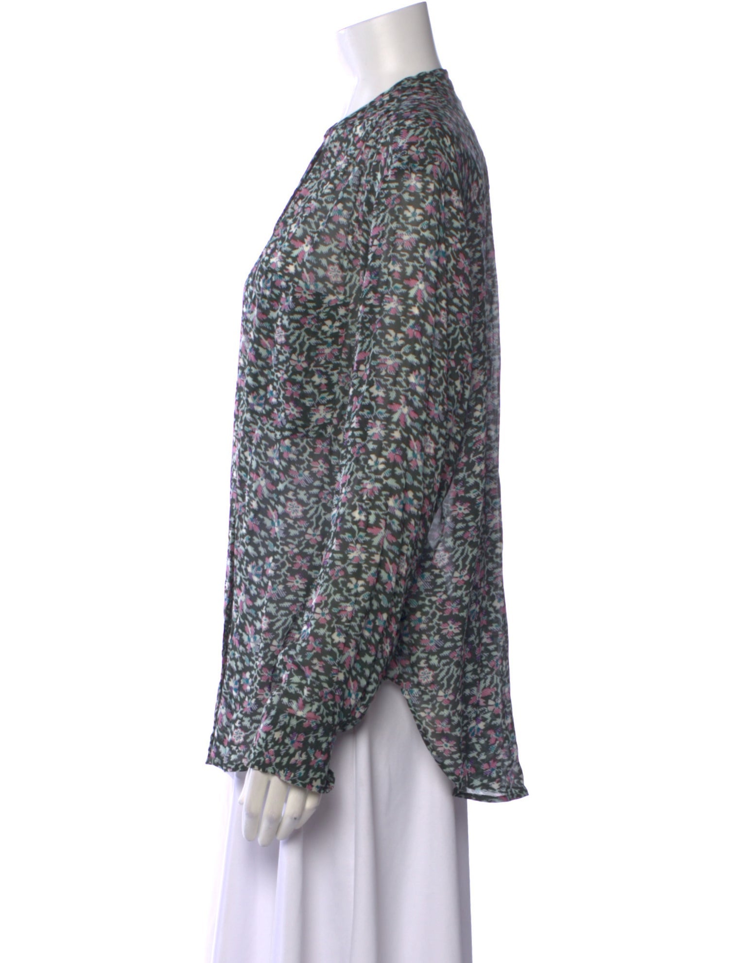 Étoile Isabel Marant Floral Print Mock Neck Blouse