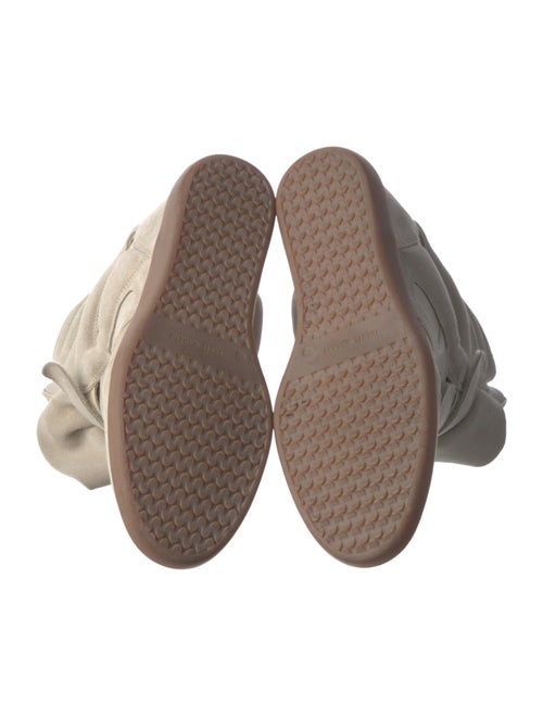 Étoile Isabel Marant Suede Leather Trim Embellishment Wedge Sneakers