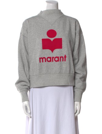 Étoile Isabel Marant Graphic Print Mock Neck Sweatshirt