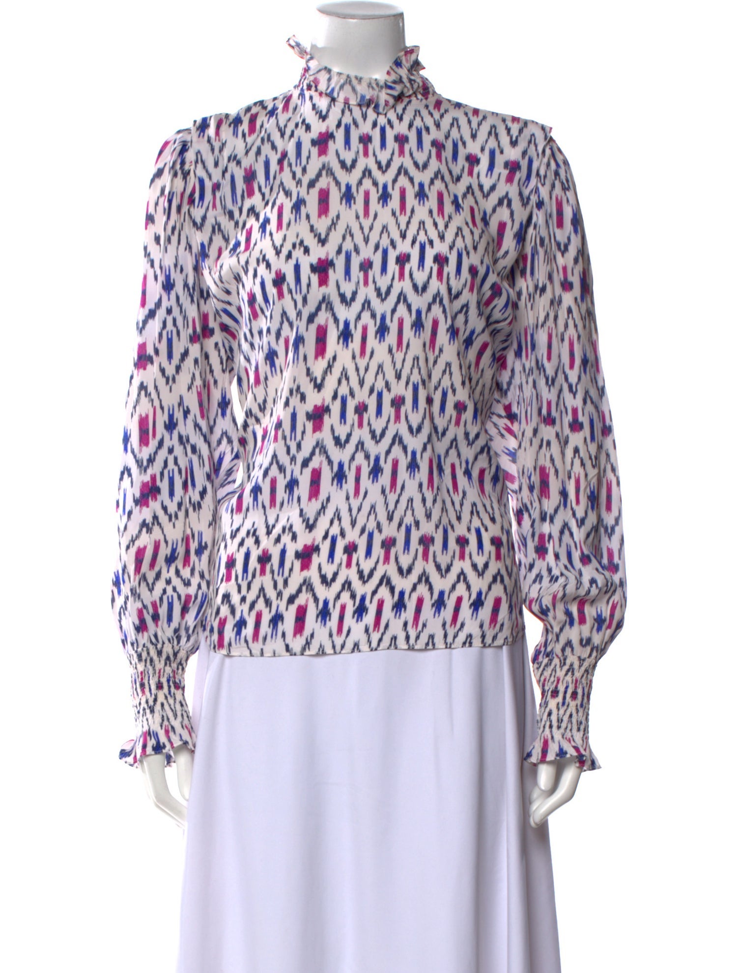 Étoile Isabel Marant Printed Mock Neck Blouse