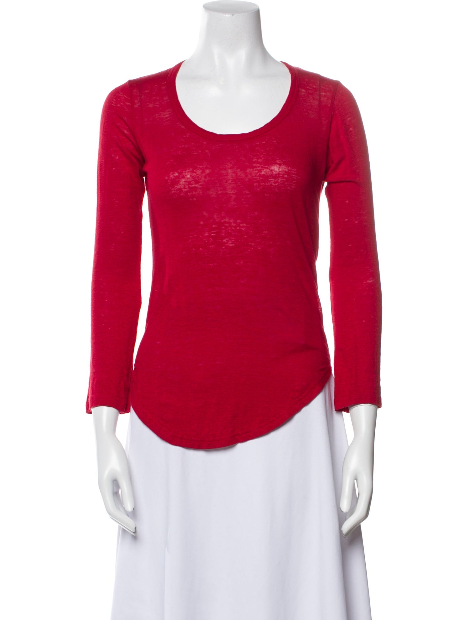 Étoile Isabel Marant Linen Scoop Neck T-Shirt