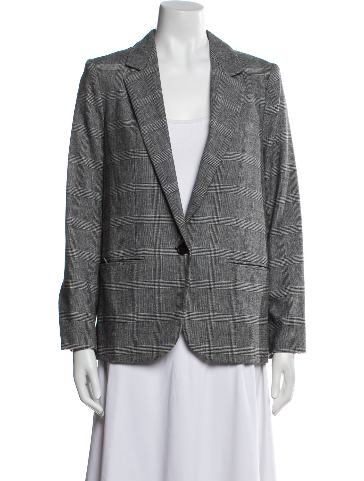 Étoile Isabel Marant Wool Plaid Print Blazer