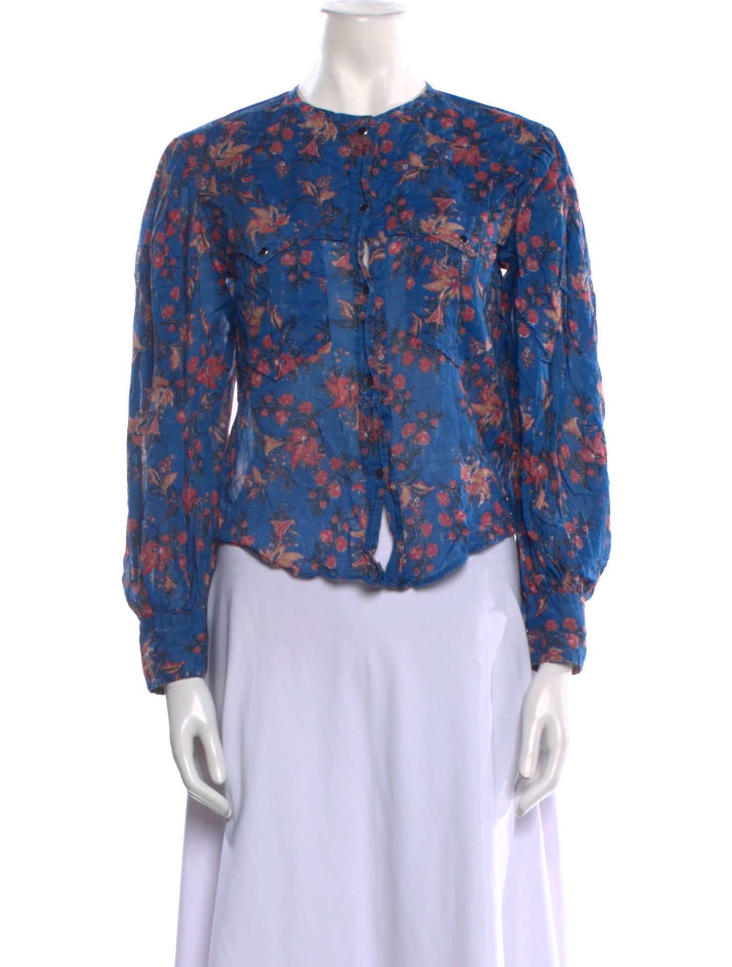 Étoile Isabel Marant Floral Print Crew Neck Blouse