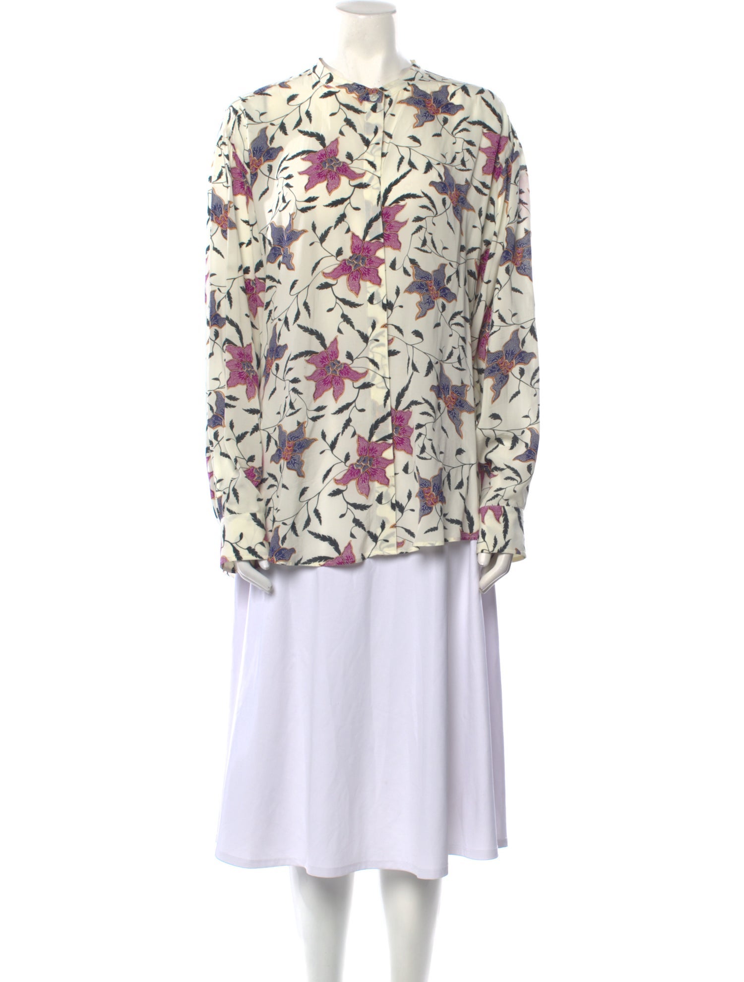 Étoile Isabel Marant Floral Print Mock Neck Tunic