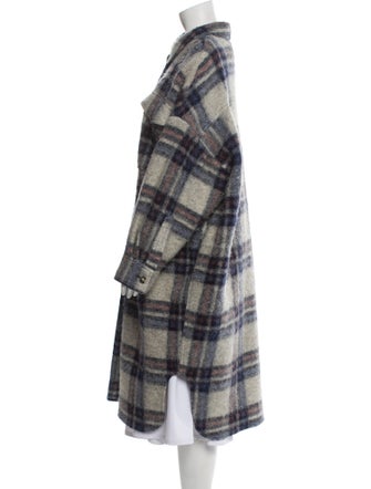 Étoile Isabel Marant Wool Plaid Print Coat
