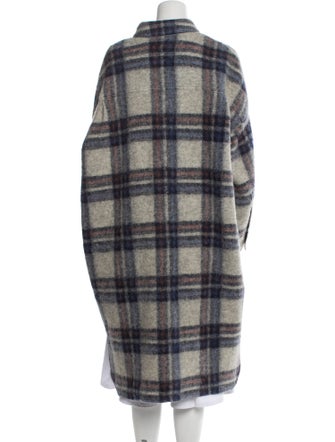 Étoile Isabel Marant Wool Plaid Print Coat