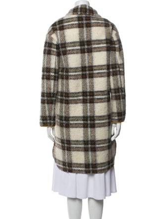 Étoile Isabel Marant Wool Plaid Print Coat