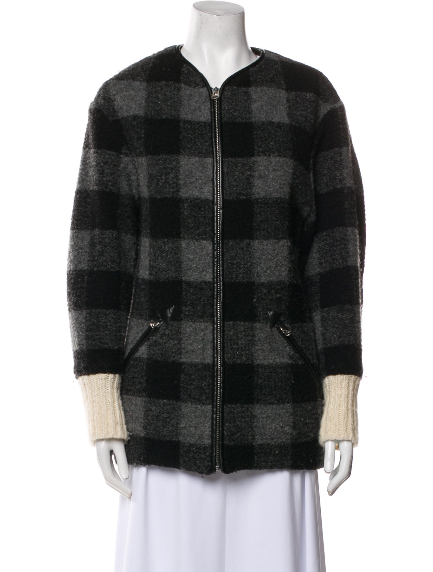 Étoile Isabel Marant Wool Plaid Print Jacket