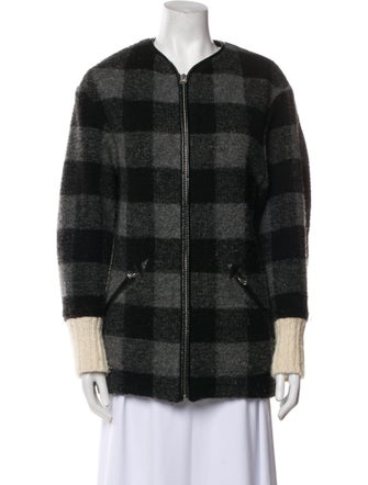 Étoile Isabel Marant Wool Plaid Print Jacket