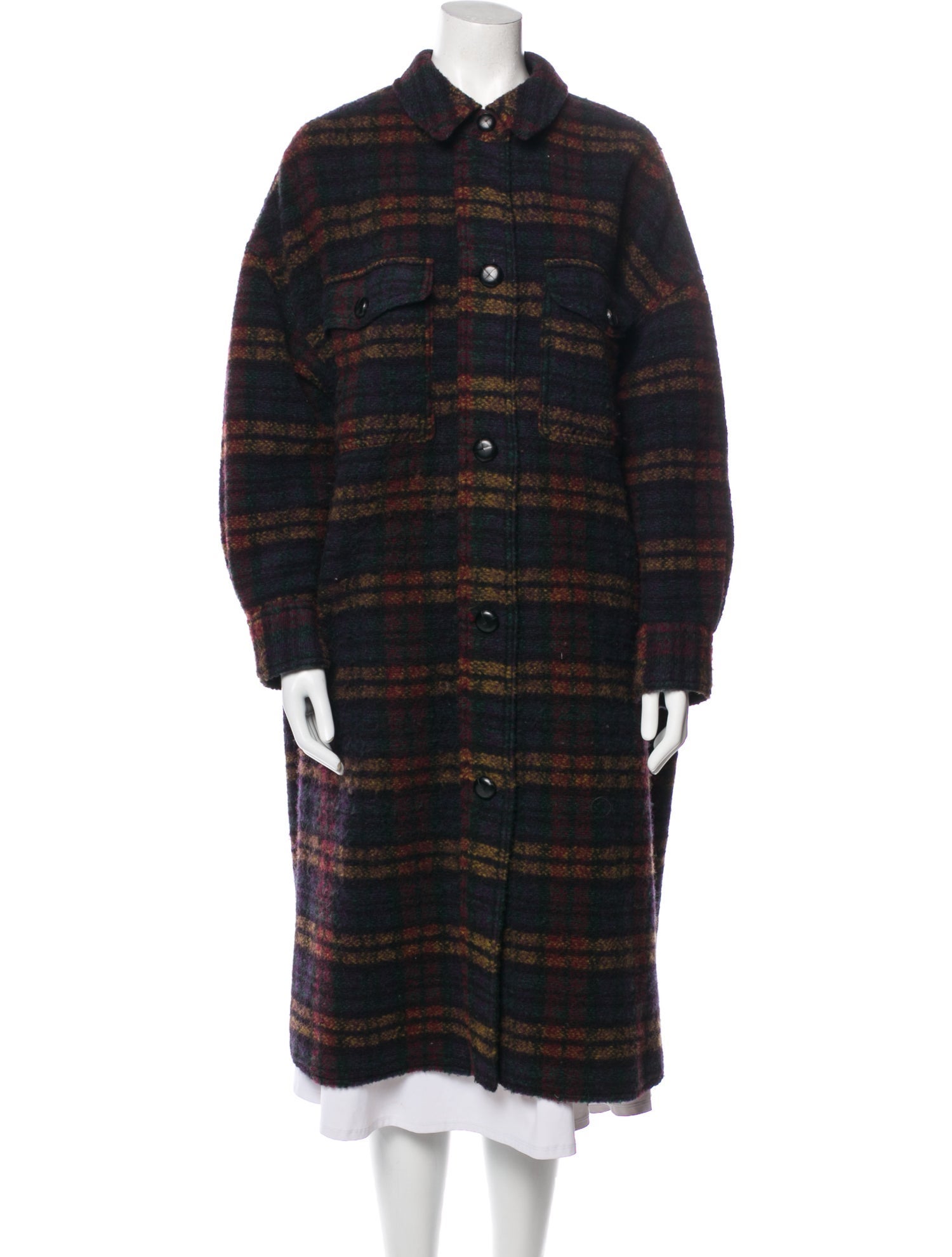 Étoile Isabel Marant Plaid Print Coat
