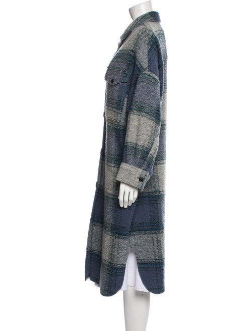 Étoile Isabel Marant Wool Plaid Print Trench Coat