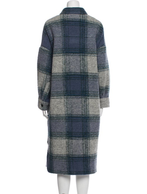 Étoile Isabel Marant Wool Plaid Print Trench Coat