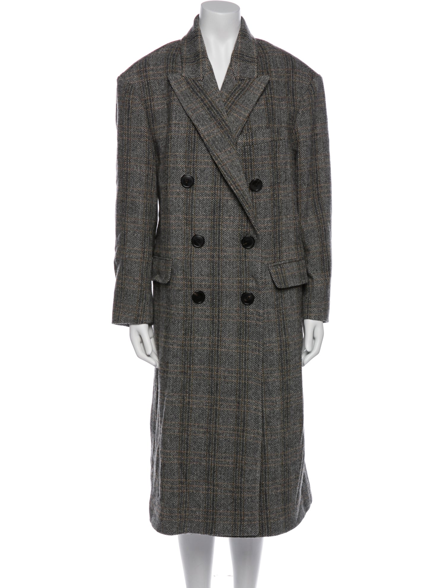 Étoile Isabel Marant Wool Plaid Print Coat w/ Tags