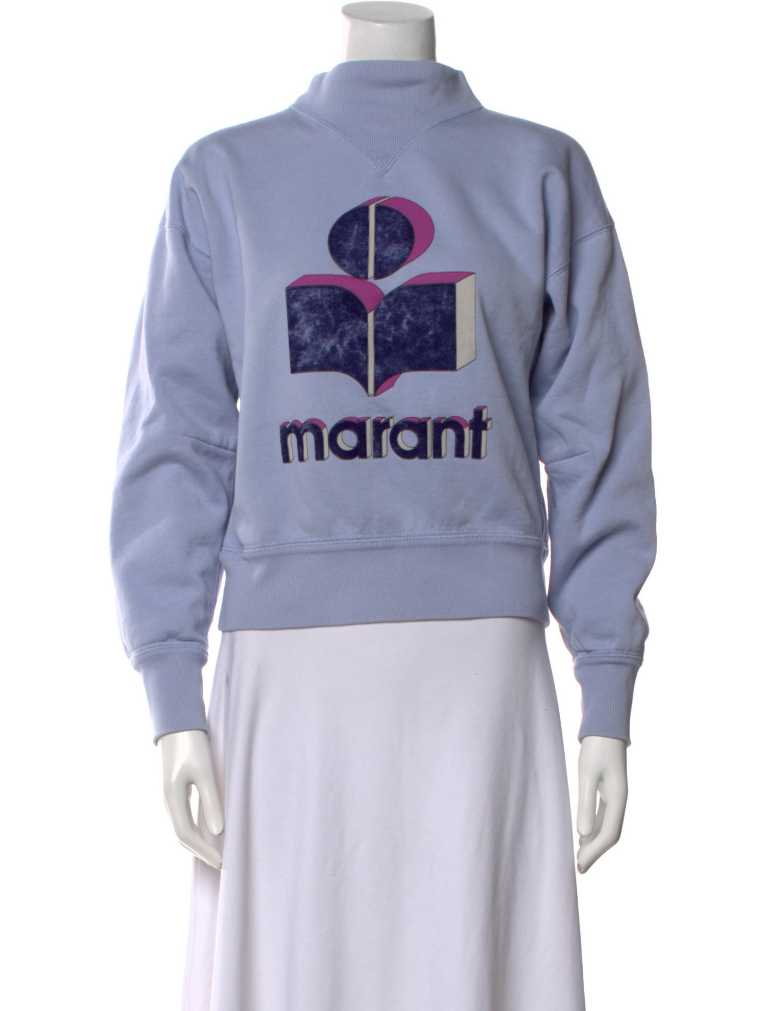 Étoile Isabel Marant Graphic Print Mock Neck Sweatshirt