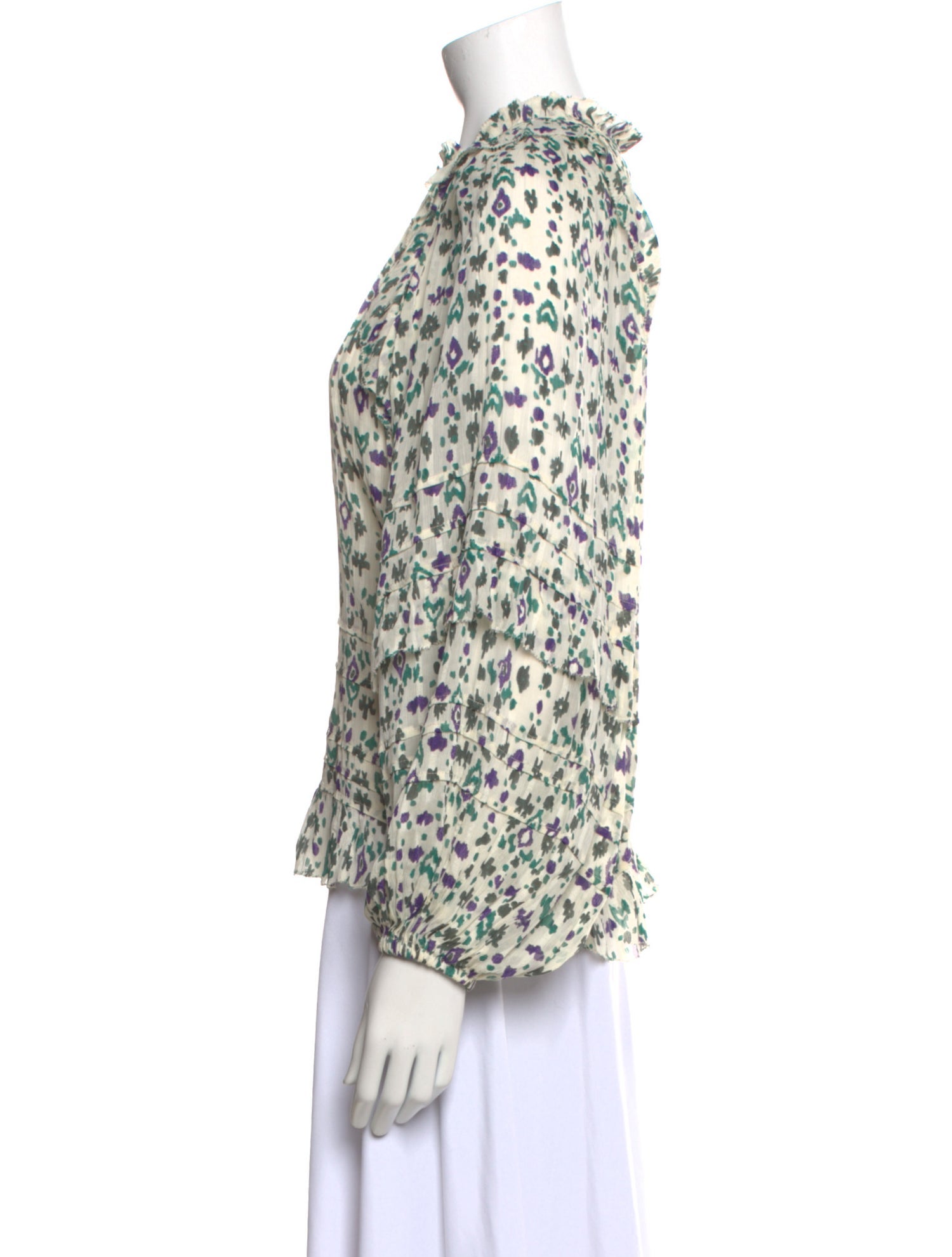 Étoile Isabel Marant Printed Tie Neck Blouse