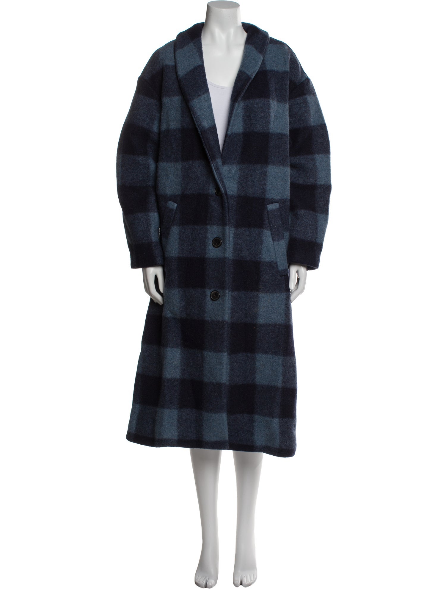 Étoile Isabel Marant Plaid Print Peacoat