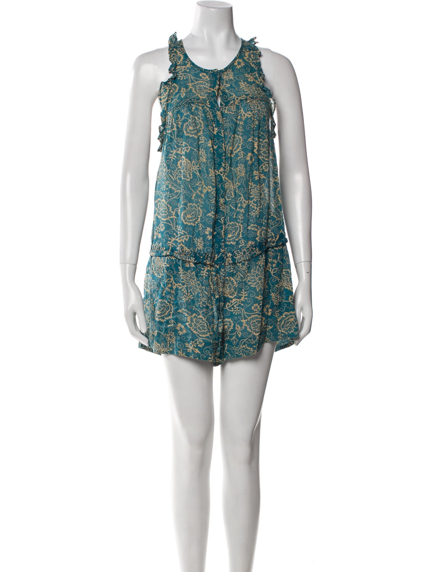 Étoile Isabel Marant Printed Scoop Neck Romper