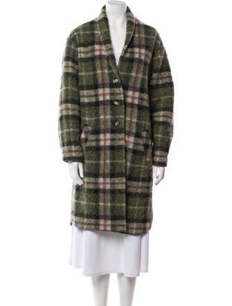 Étoile Isabel Marant Wool Plaid Print Coat