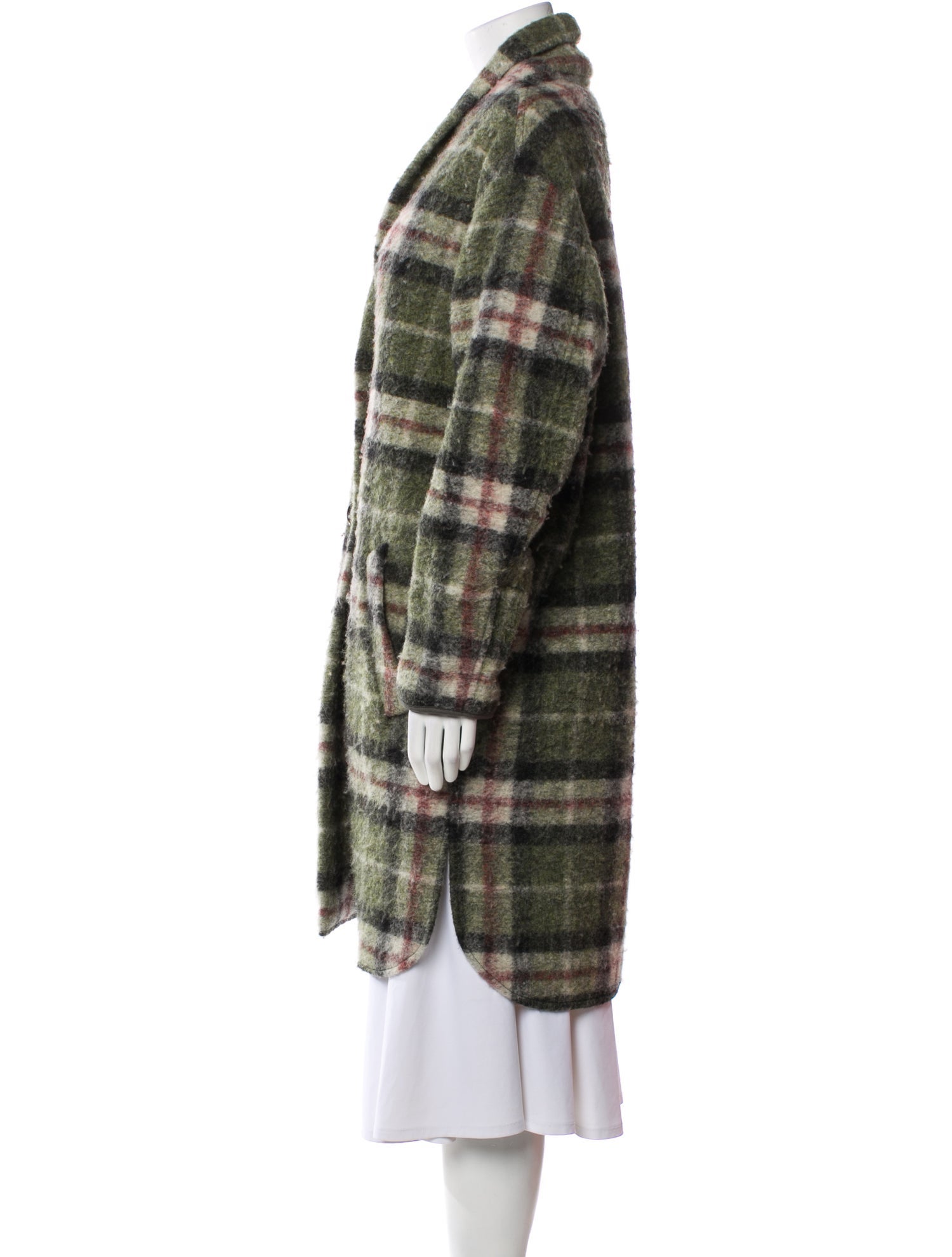 Étoile Isabel Marant Wool Plaid Print Coat