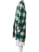Étoile Isabel Marant Virgin Wool Plaid Print Peacoat