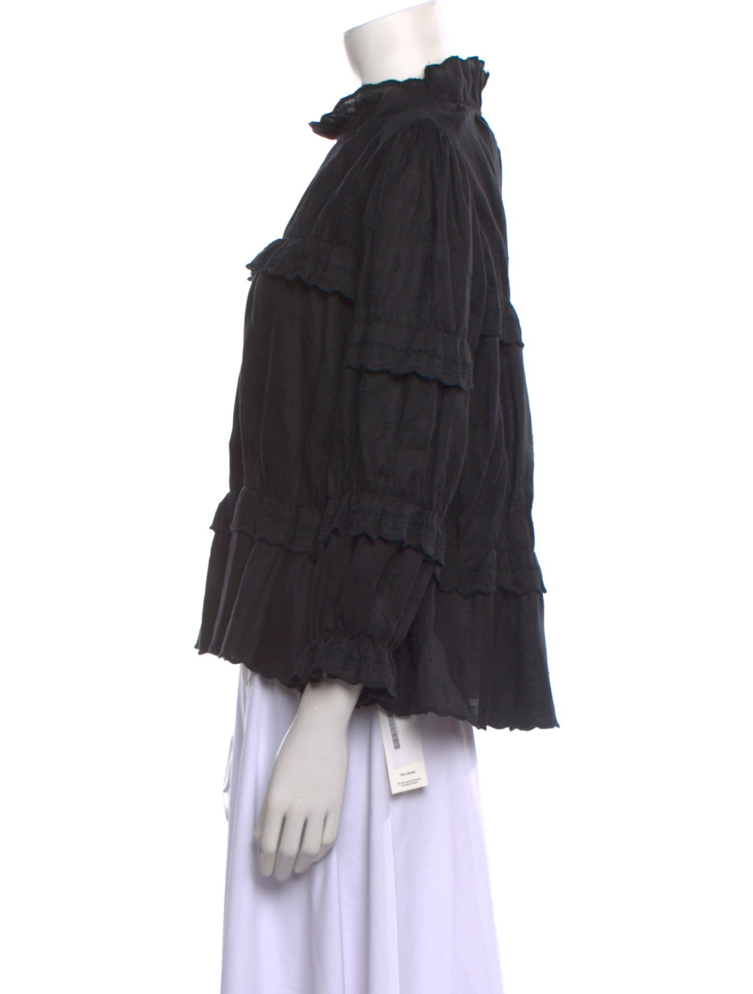 Étoile Isabel Marant Linen Mock Neck Blouse