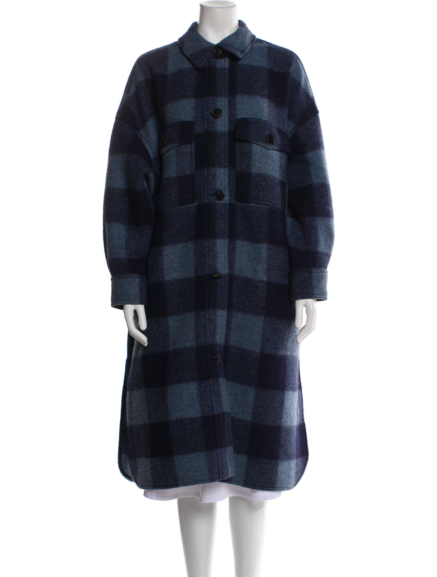 Étoile Isabel Marant Plaid Print Peacoat