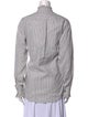 Étoile Isabel Marant Striped Mock Neck Button-Up Top
