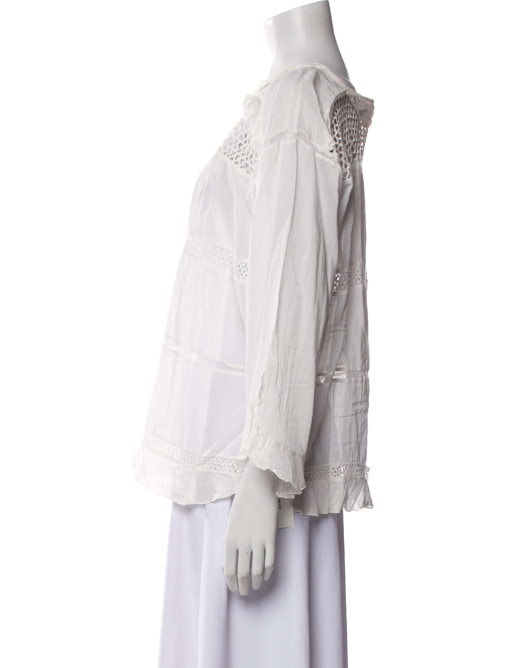 Étoile Isabel Marant Bateau Neckline Three-Quarter Sleeve Blouse