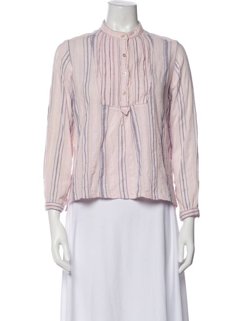 Étoile Isabel Marant Striped Mock Neck Blouse