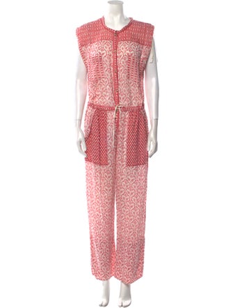 Étoile Isabel Marant Floral Print Cowl Neck Jumpsuit