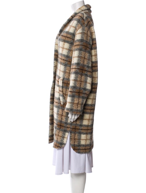 Étoile Isabel Marant Wool Plaid Print Peacoat