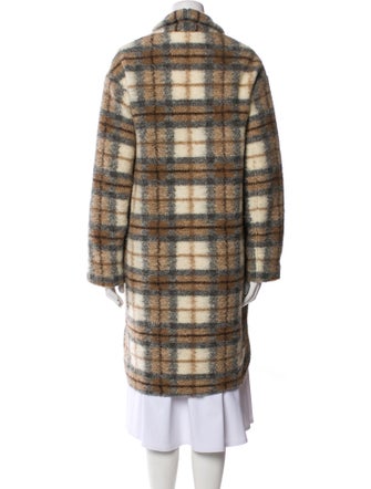 Étoile Isabel Marant Wool Plaid Print Peacoat