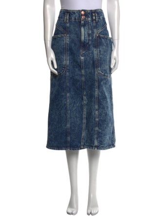 Étoile Isabel Marant Faux Fur Trim Midi Length Skirt